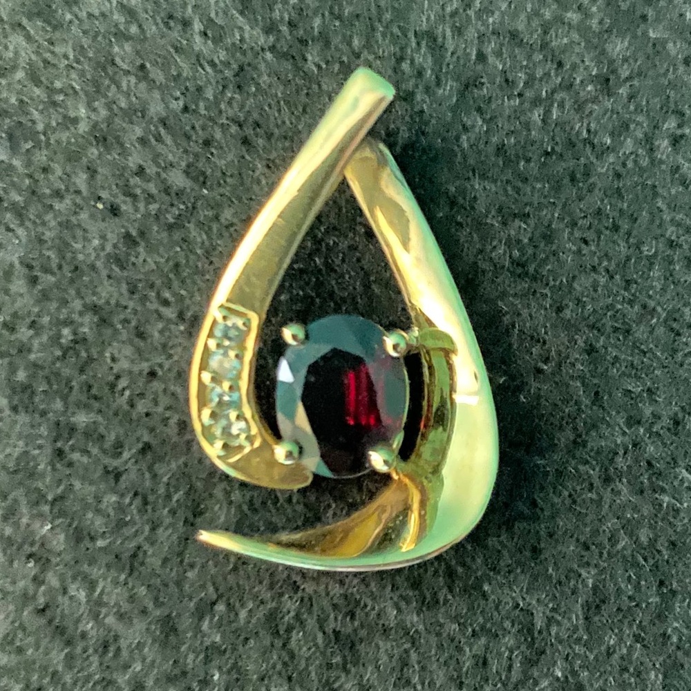 Gold Over Sterling w/ Genuine Garnet and 4 Spinels